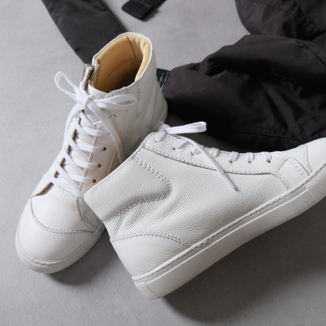 pointer 【本革】ブーツ スニーカー レースアップ ショートブーツ 大人