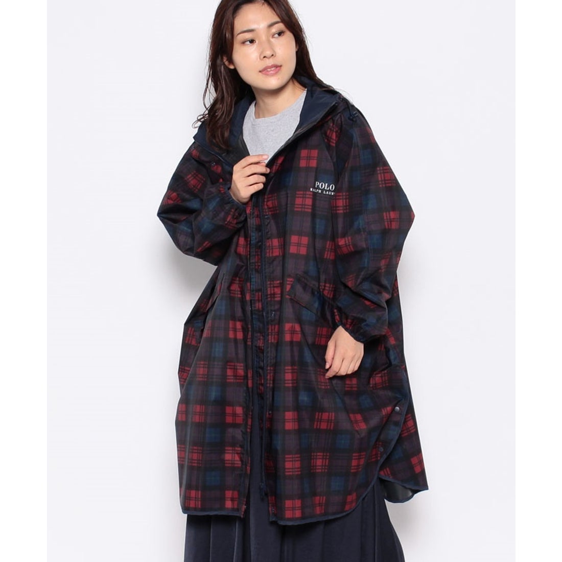 POLO RALPH LAUREN レインコート レインポンチョ チェック ロゴ ワン