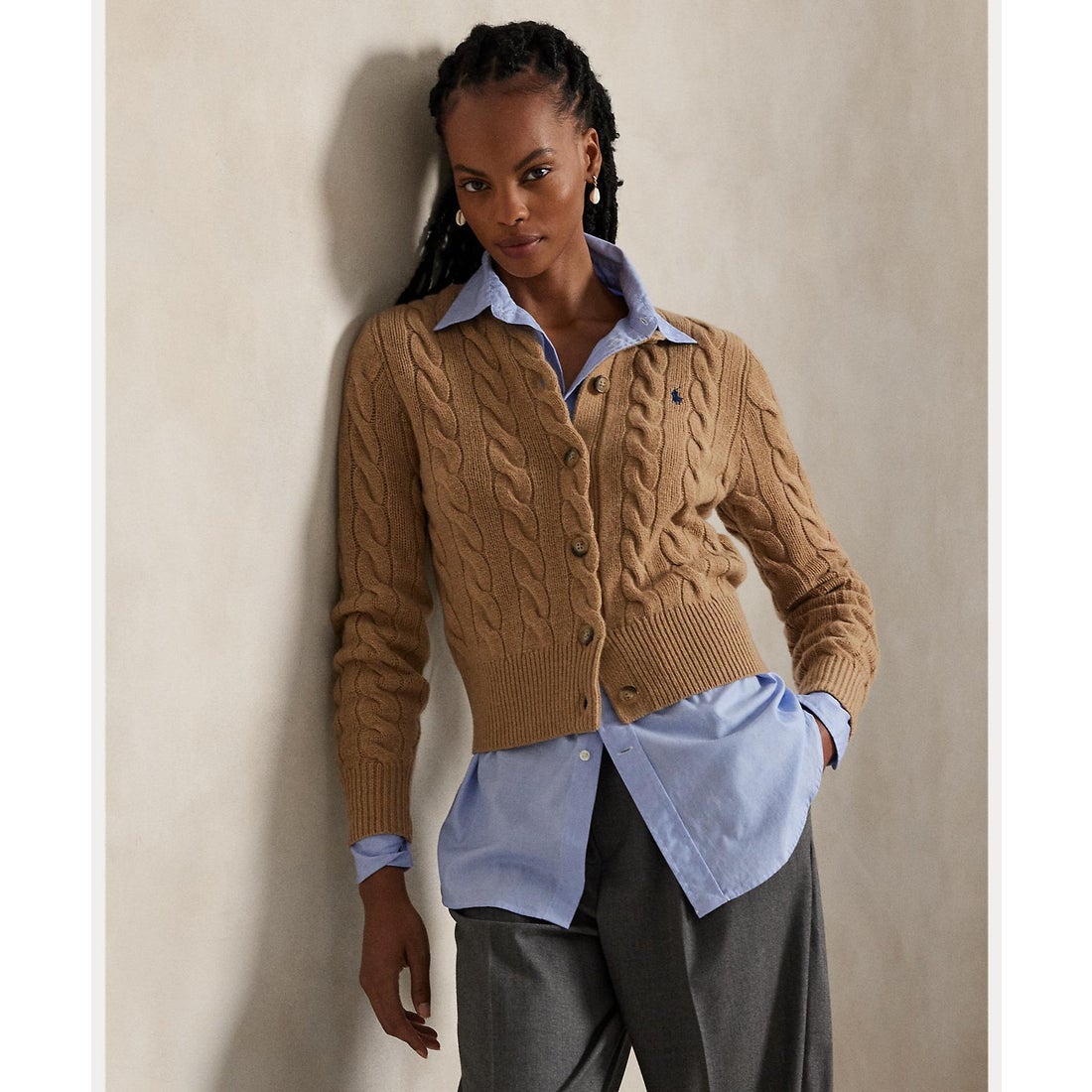 Ralph Lauren ラルフローレン ケーブルカーディガン 紺 ネイビー ポロ