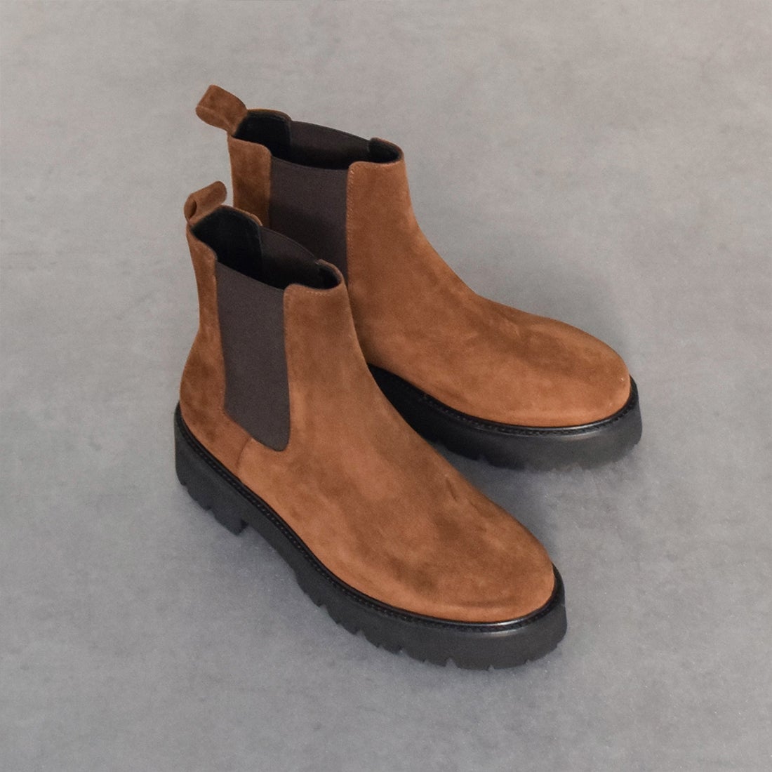 パスクッチ PASCUCCI ラウンドトウベーシックサイドゴアブーツ