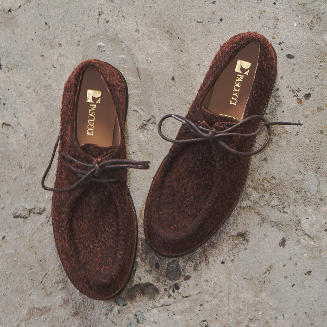 パスクッチ PASCUCCI ラウンドトウチロリアンシューズ （ダーク