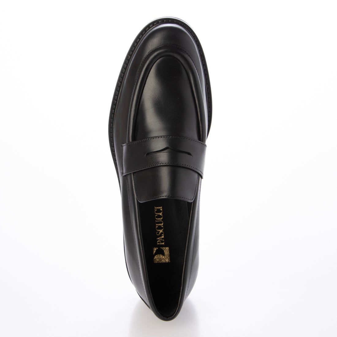 パスクッチ PASCUCCI ラウンドトウベーシックローファー （ブラック