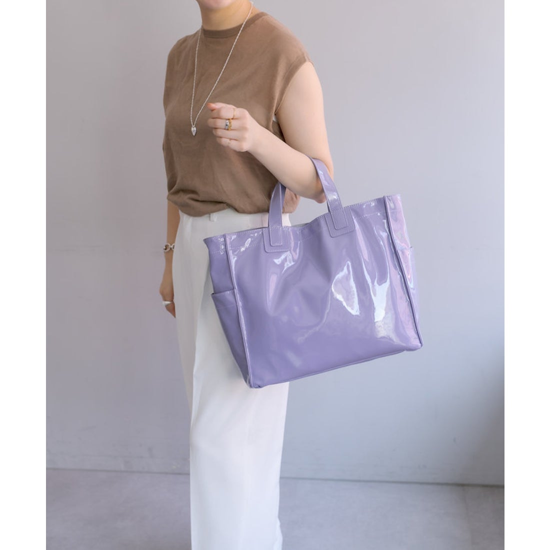 パル PAL 【ear PAPILLONNER】仕切りポケットトートバッグ Lサイズ