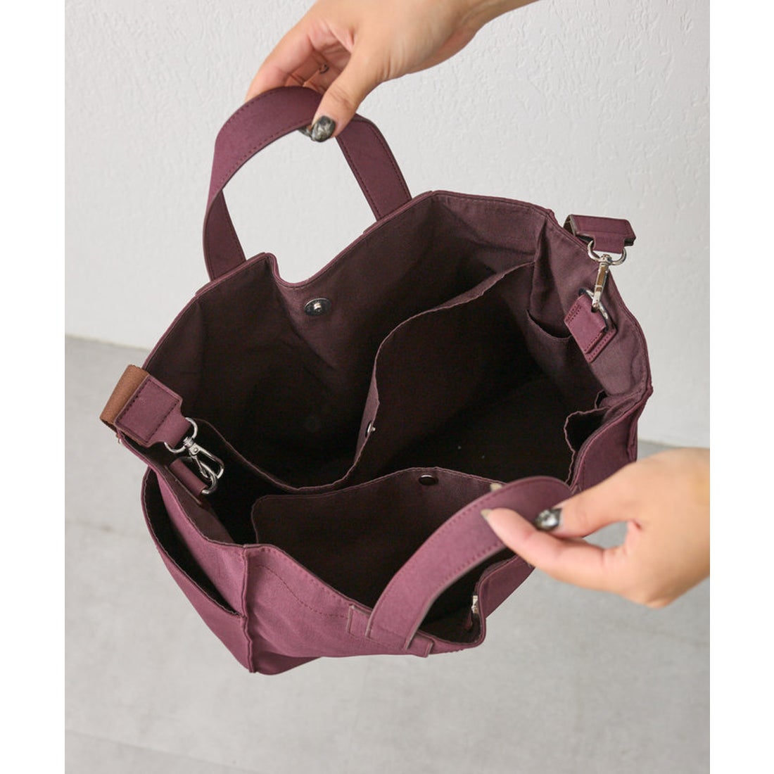 パル PAL 【ear PAPILLONNER】仕切りポケットトートバッグ Lサイズ