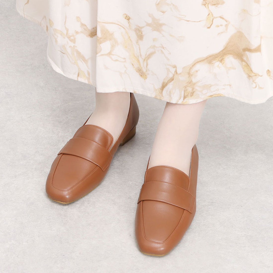 パラディクルール PARADIS COULEUR ソフトモカローファー （ブラウン