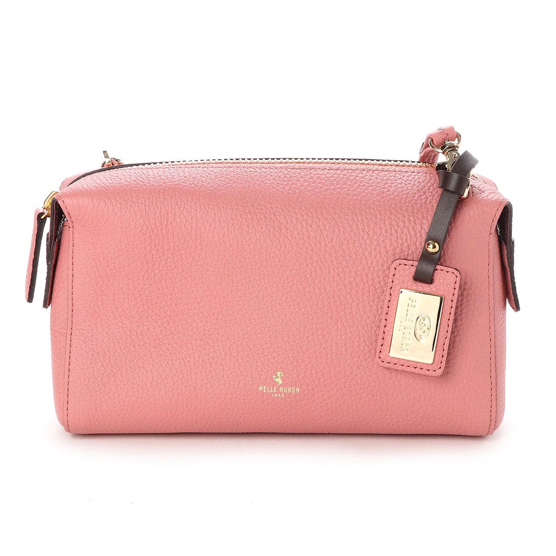 ペレボルサ PELLE BORSA 「レネット」ショルダーバッグ （コーラル