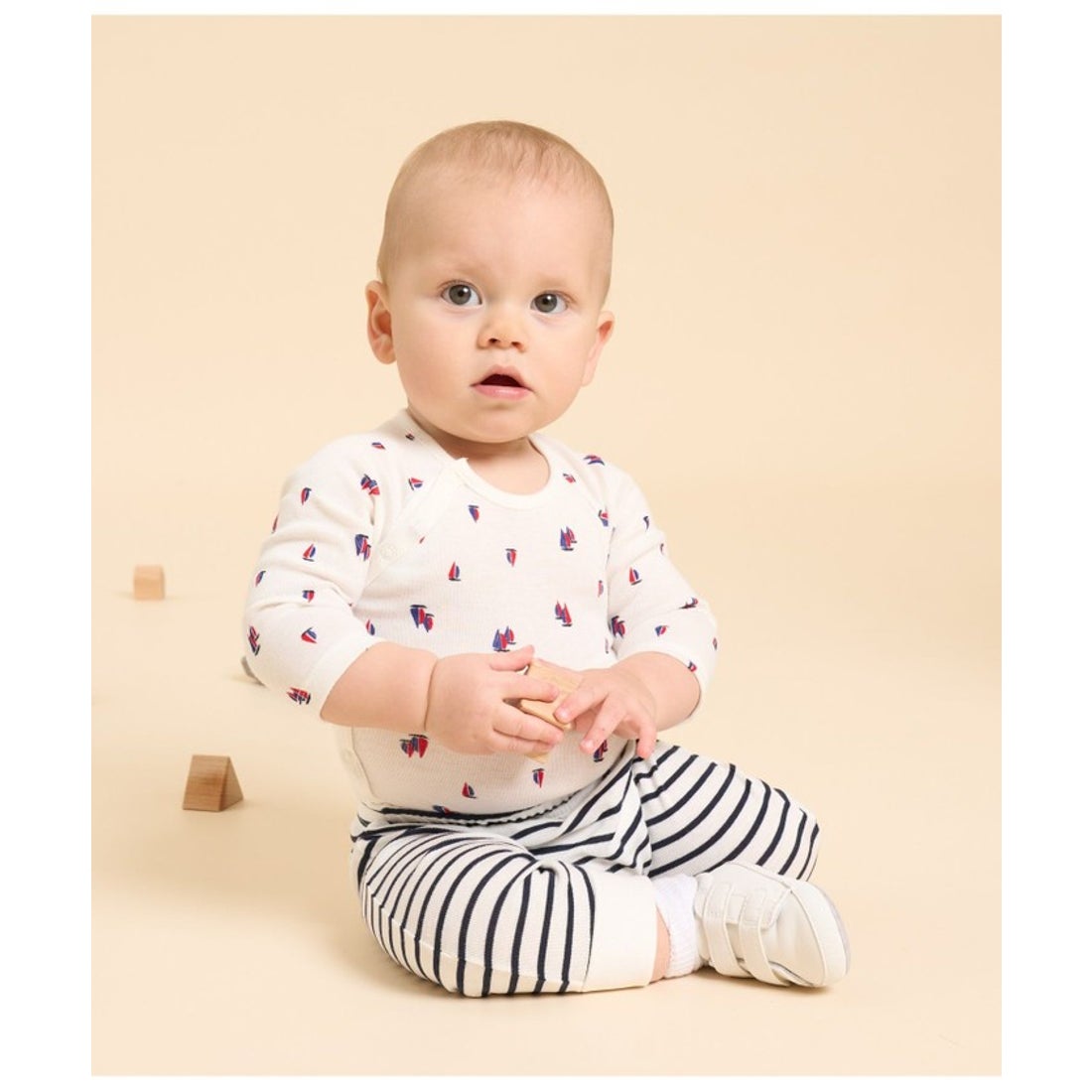 プチバトー PETIT BATEAU ベビー3点セット【返品不可商品】 （オフ