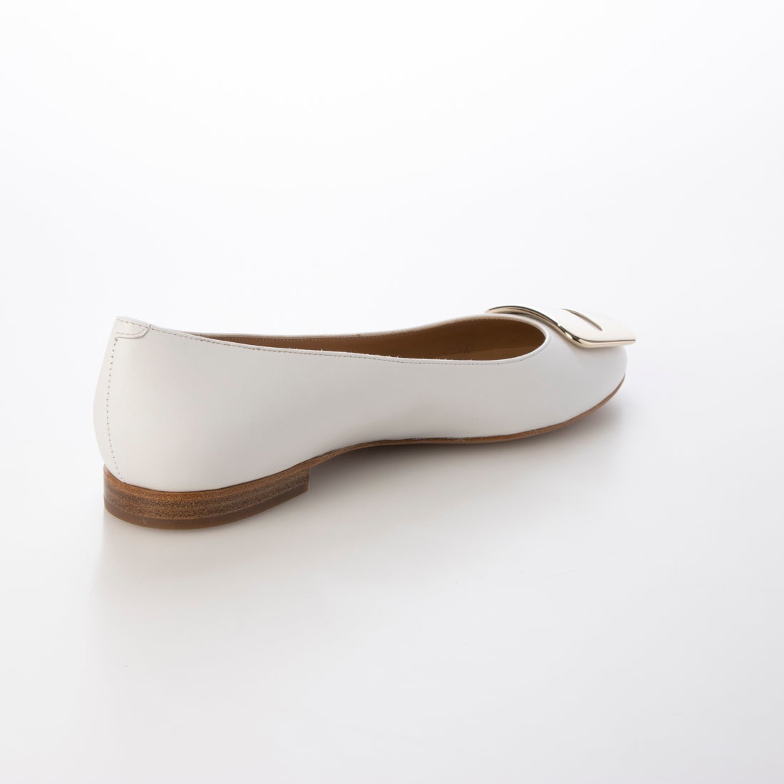 ペリーコ PELLICO GOLD ANELLI FIBBIA フラット パンプス （WHITE