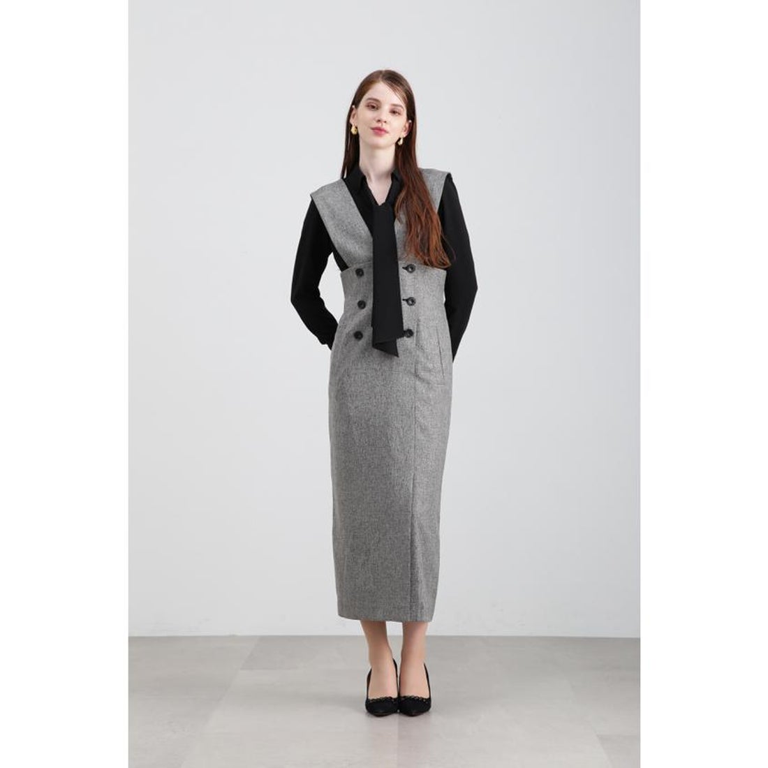 ピンキーアンドダイアン PINKY & DIANNE ◇ボタンダウンボウタイシャツ