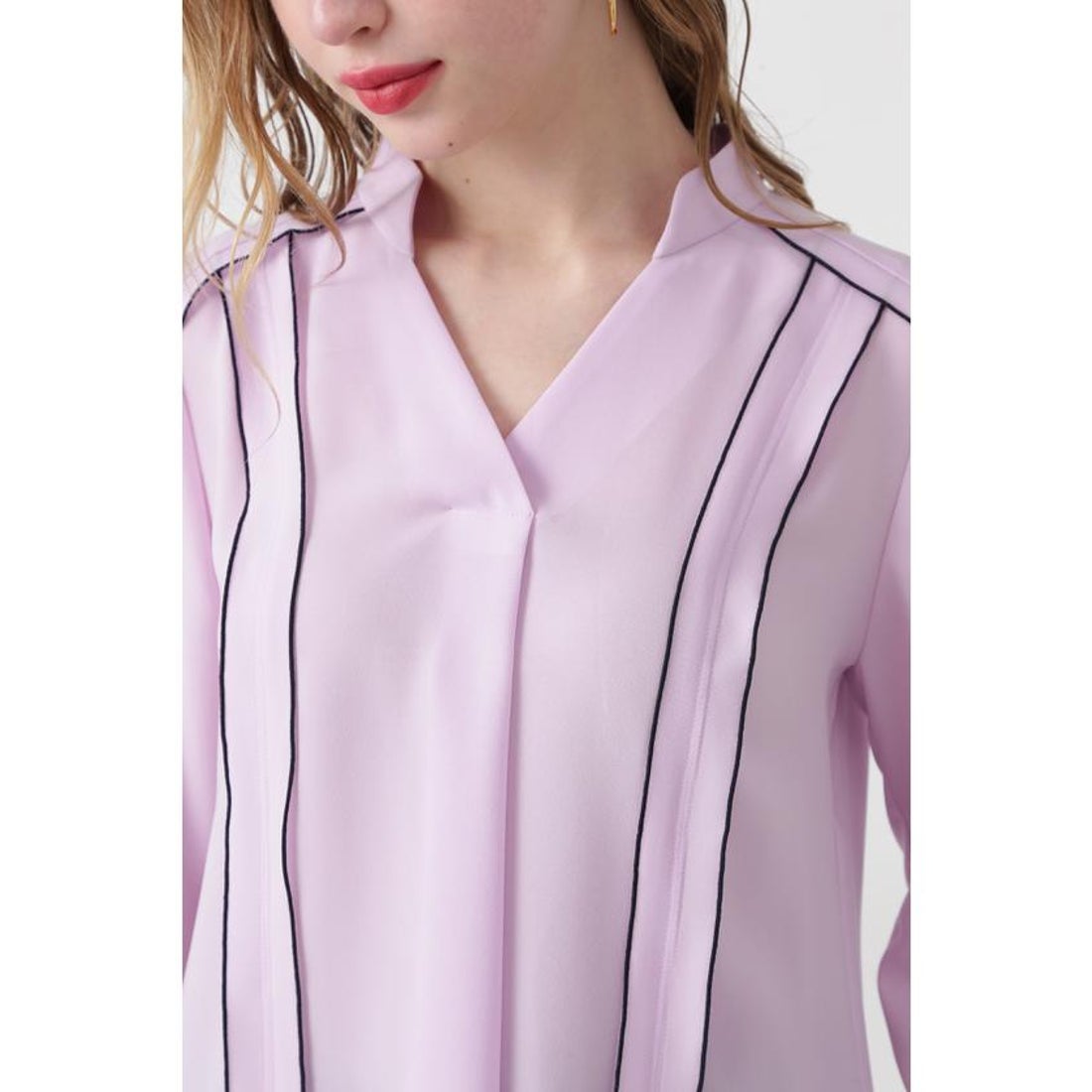 ピンキーアンドダイアン PINKY & DIANNE ◇バイカラーラインブラウス