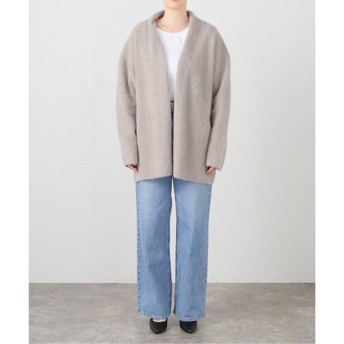 プラージュ Plage fox cashmere fur gown カーディガン （グレーC