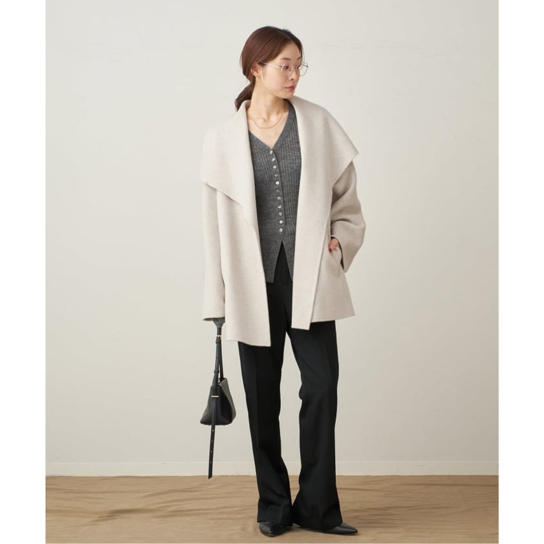 プラージュ Plage HAMILTON DRAPE HALF コート （ナチュラル