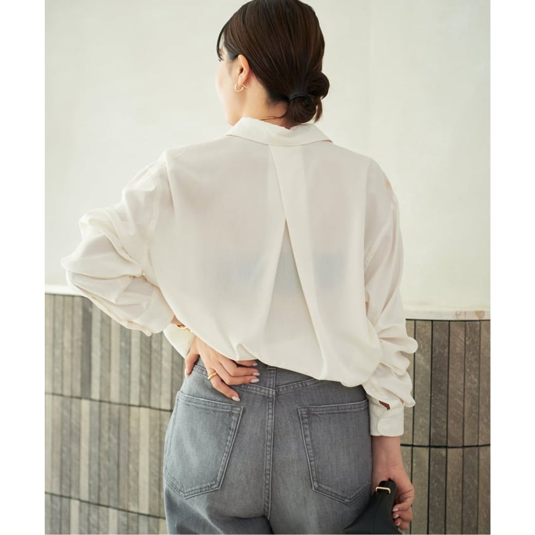 プラージュ Plage Sway Back Tuck シャツ （ブラウン） - ファッション