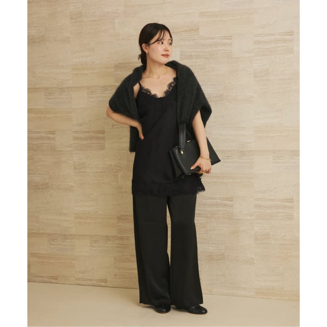 プラージュ Plage 《追加予約》Lace Satin キャミソール 2 （ブラック