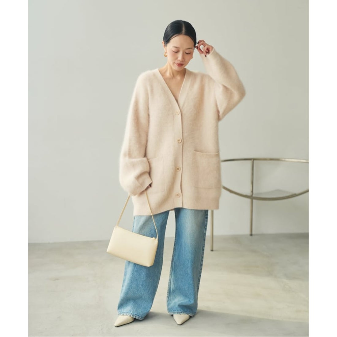 プラージュ Plage Fur Midi カーディガン （ベージュ A