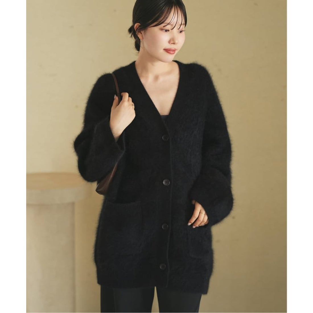 プラージュ Plage Fur Midi カーディガン （ベージュ A