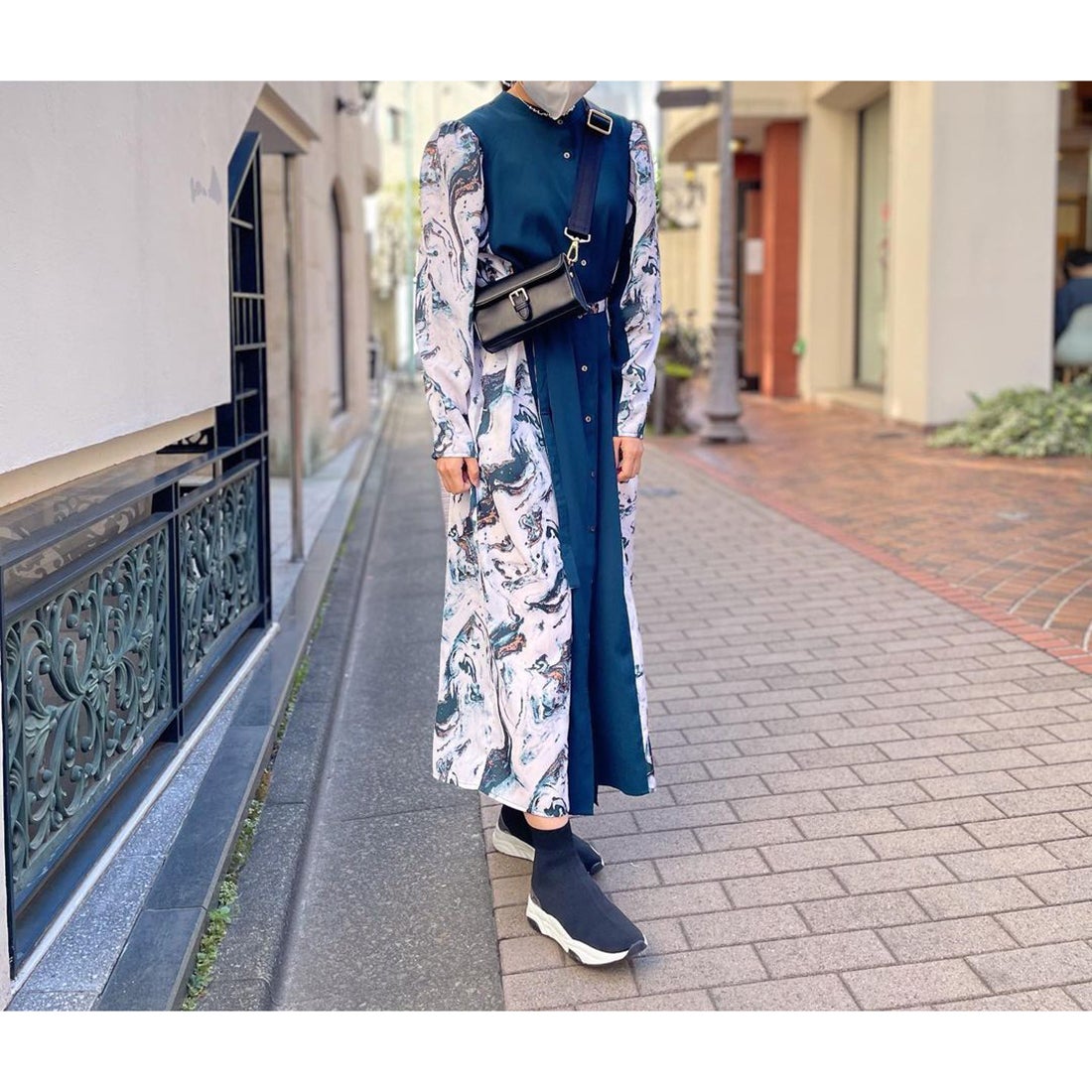 ＋diana プラスダイアナ +diana 軽量ニットソックススニーカーブーツ