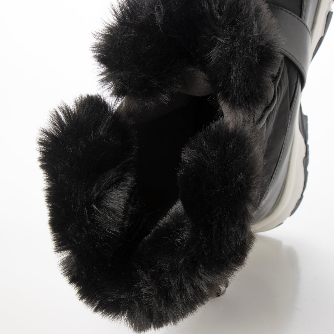 プラスダイアナ ＋diana クリスタルバックル ミドル丈スノーブーツ