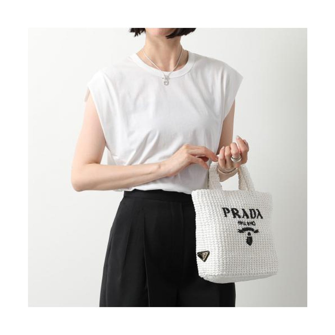 プラダ PRADA PRADA かごバッグ 1BG422 2C2T OOL （F0ES7/NERO-C） -靴