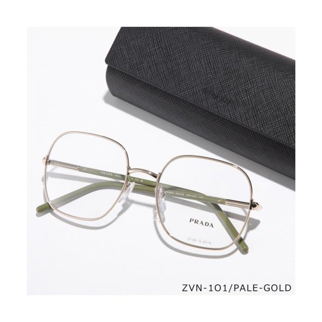 プラダ PRADA PRADA メガネ VPR 56W スクエア型 メタルフレーム （1BC