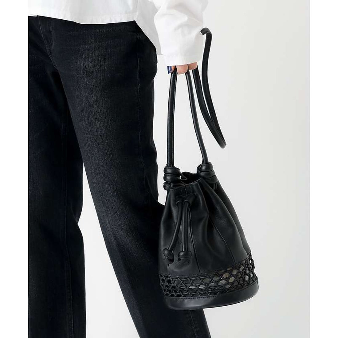 YArKA/ヤーカ】メッシュ切替巾着ショルダーバッグ YArKA/ヤーカ