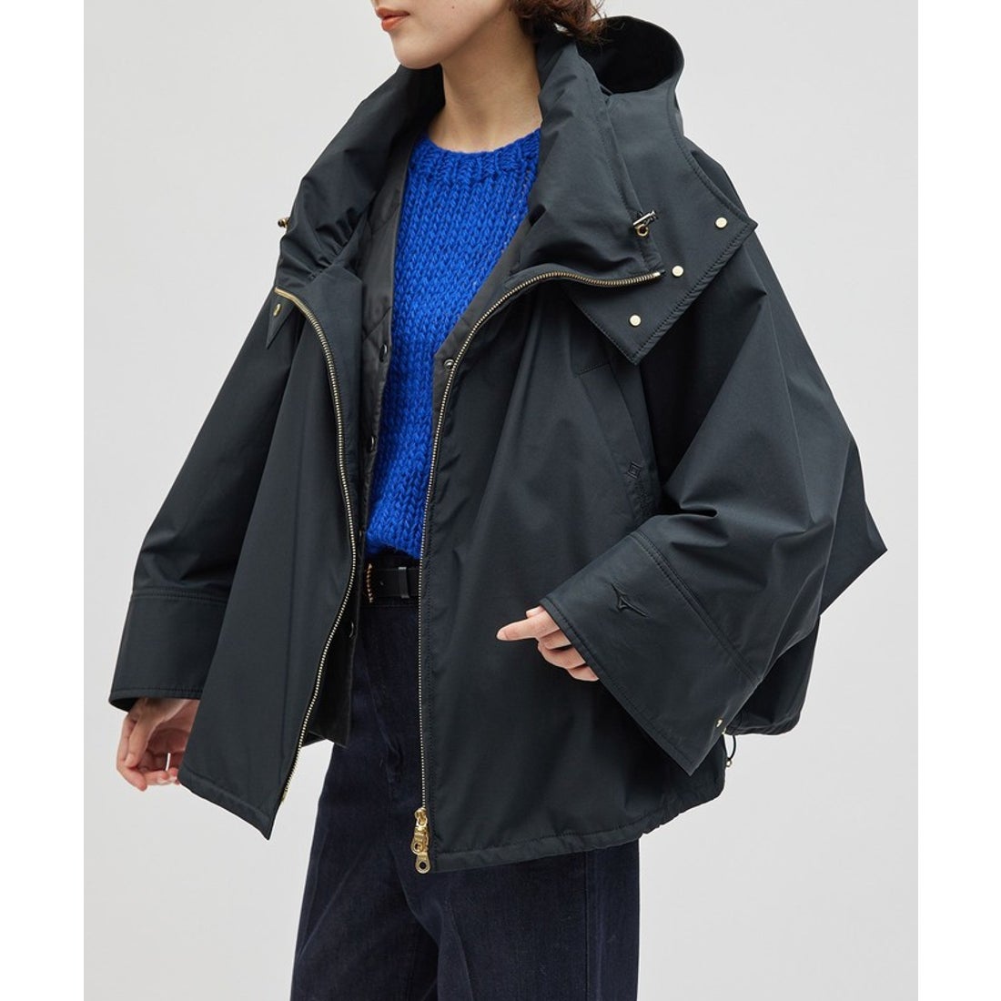 ロペ ROPE' 【Mizunoコラボ】ライナー付き ギャザーマウンテンパーカー