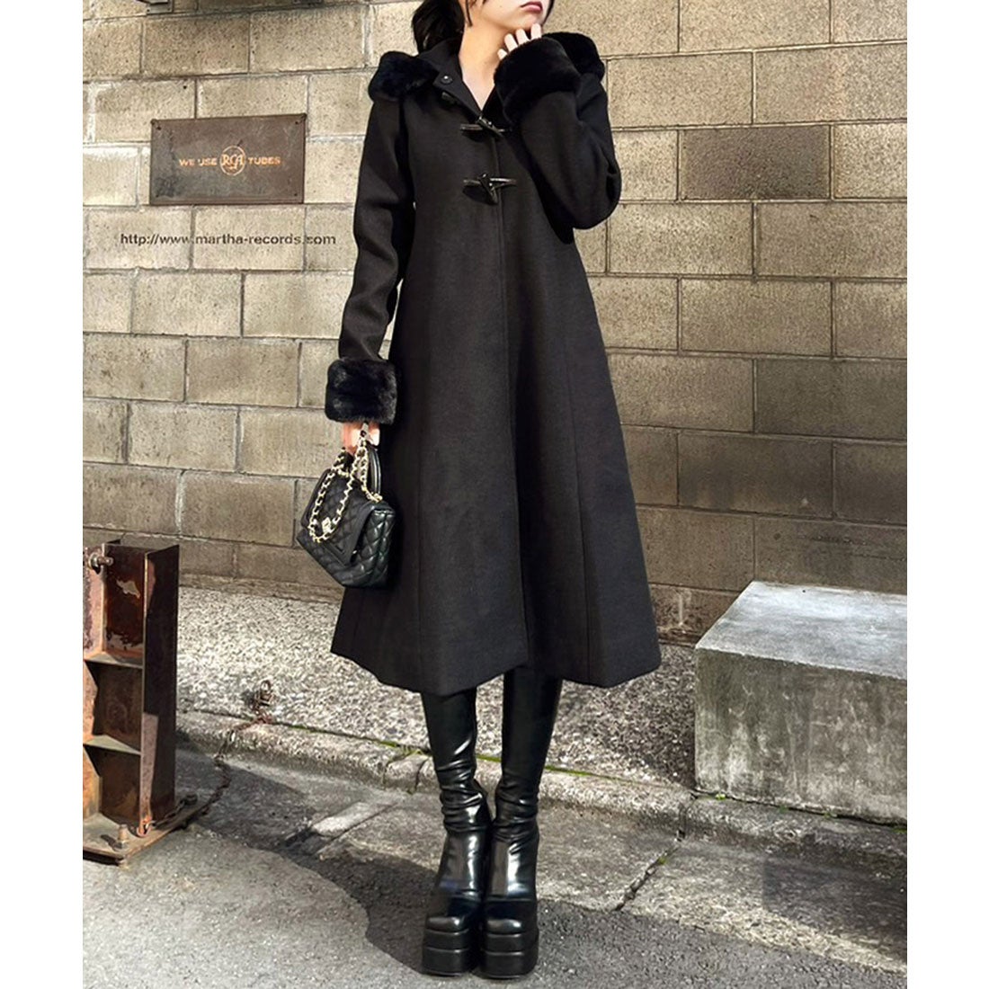 ロイヤルパーティー ROYAL PARTY ファー付ロングダッフルコート