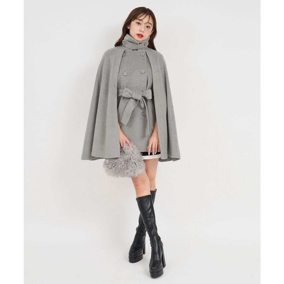 ロイヤルパーティー ROYAL PARTY ケープコート'24 （グレー