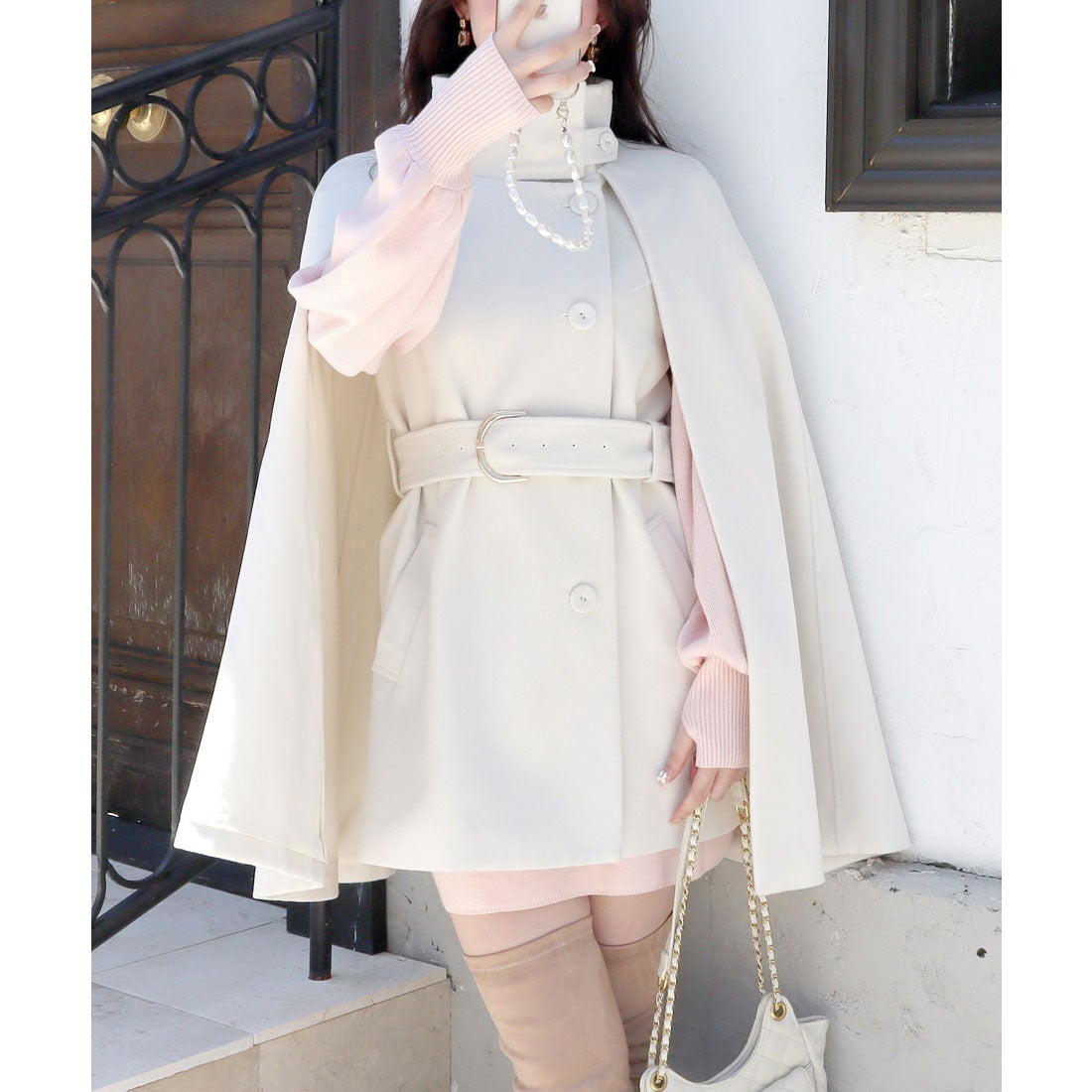 ロイヤルパーティー ROYAL PARTY ケープコート （オフホワイト