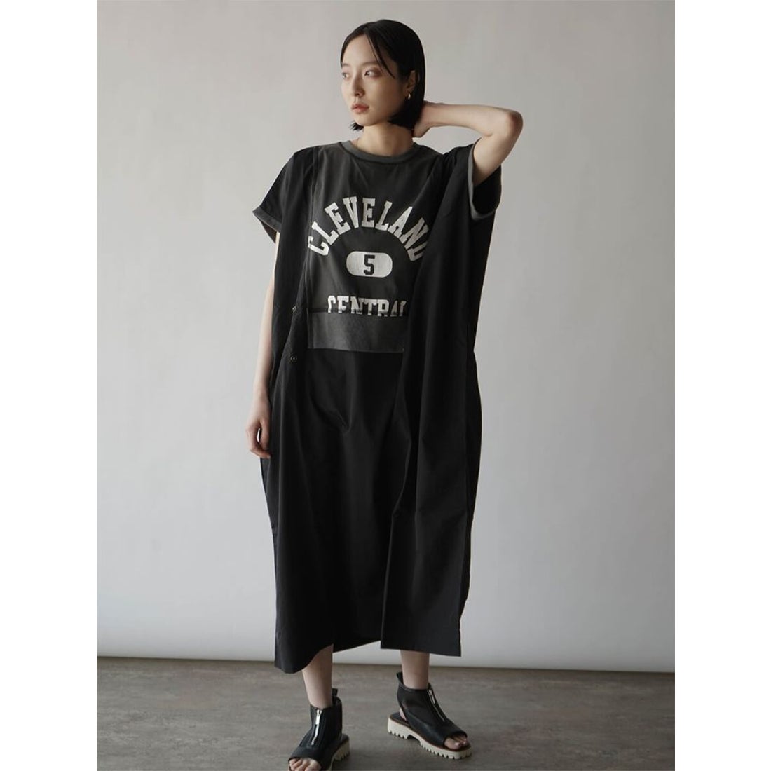 ラディエイト RADIATE 異素材ドッキングロゴ2wayワンピース