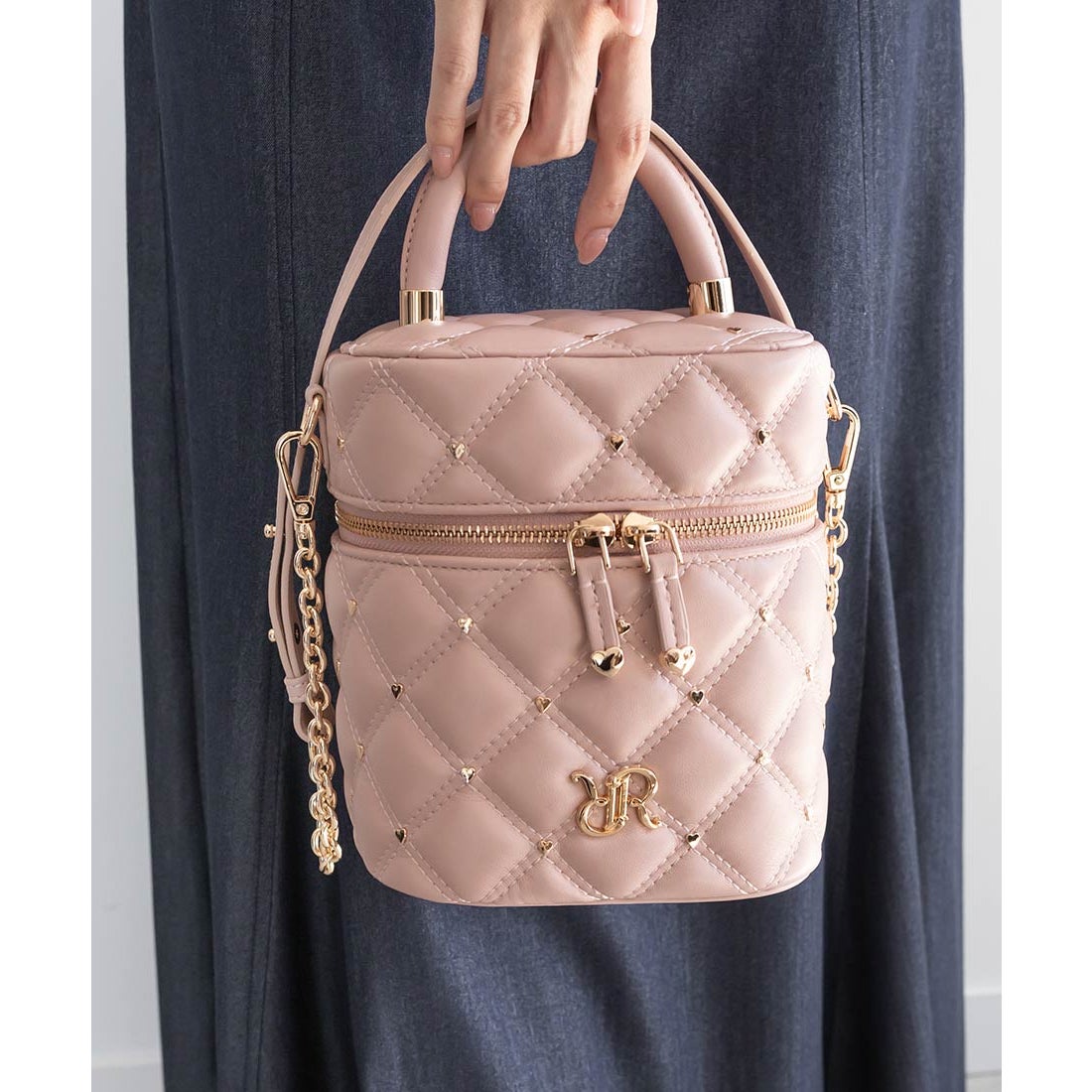 ランダ RANDA 【Heart Collection】ハートスタッズ2WAYキルティング