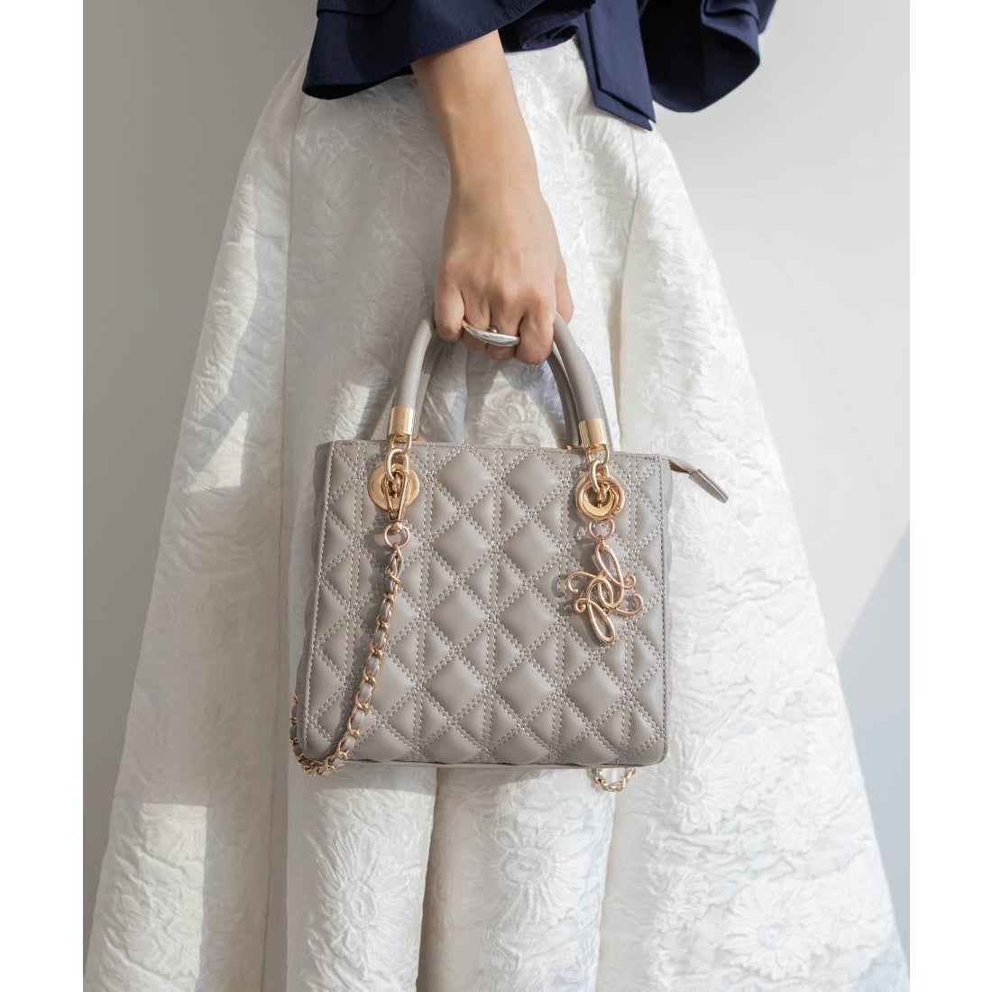 ランダ RANDA 2WAYキルティングバッグ （L.GRAY） -靴＆ファッション