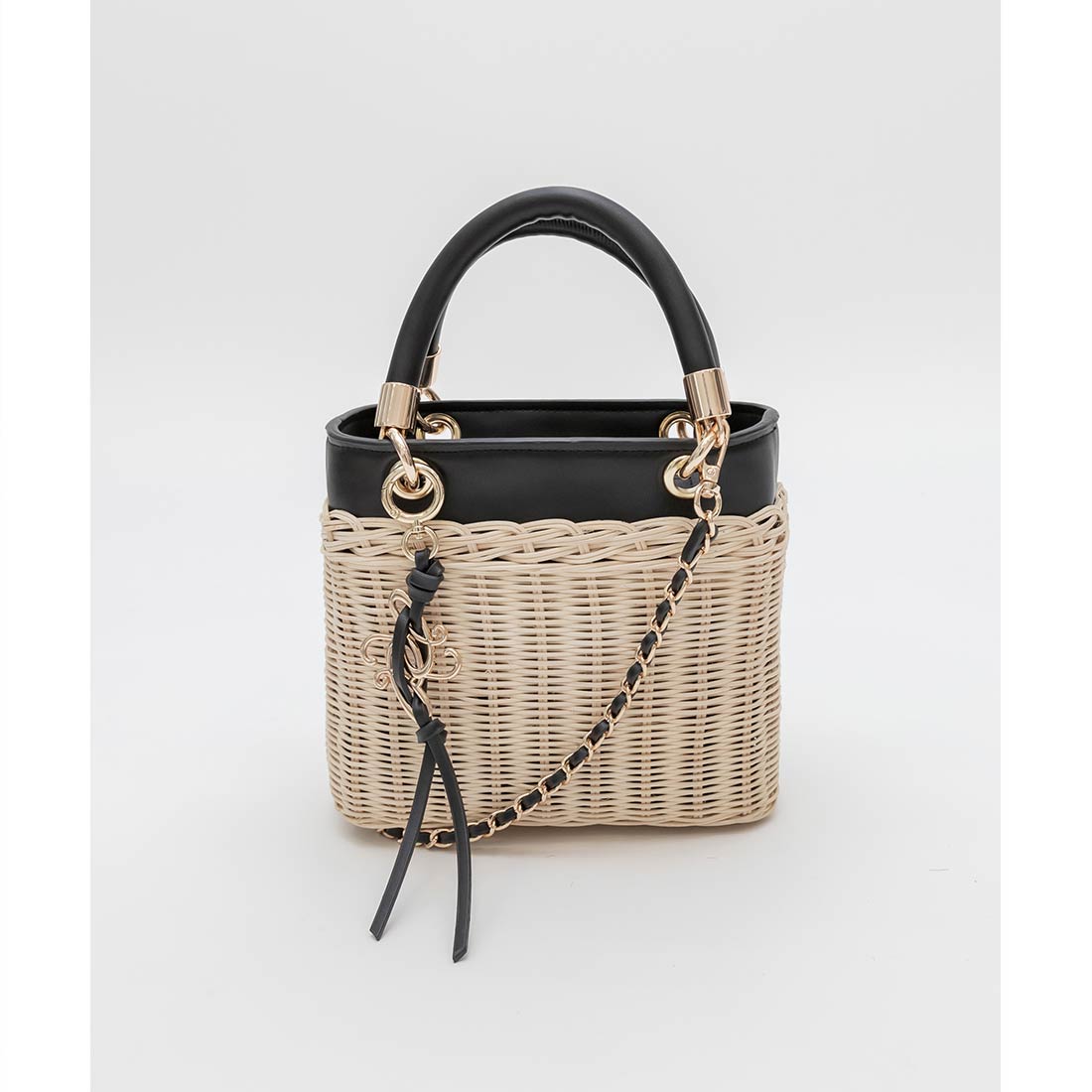 ランダ RANDA チェーンショルダー2WAYカゴバッグ （BLACK