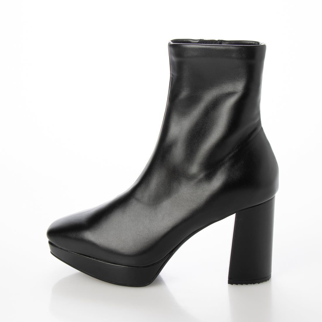 ランダ RANDA ストレッチ チャンキーヒールショートブーツ （BLACK