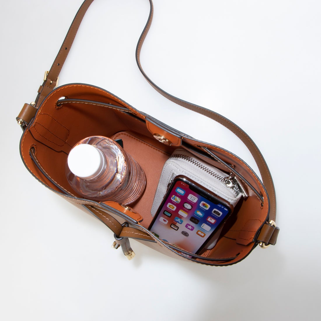 ラルフローレン RALPH LAUREN ☆本革ゴールドアクセントミニショルダー