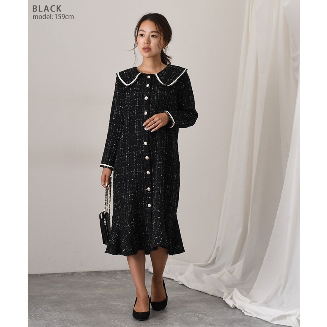 リアルスタイル REAL STYLE ワンピース レディース 40代 50代 ツイード