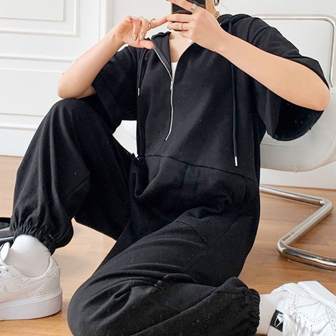 リアルスタイル REAL STYLE オールインワン レディース 半袖 つなぎ