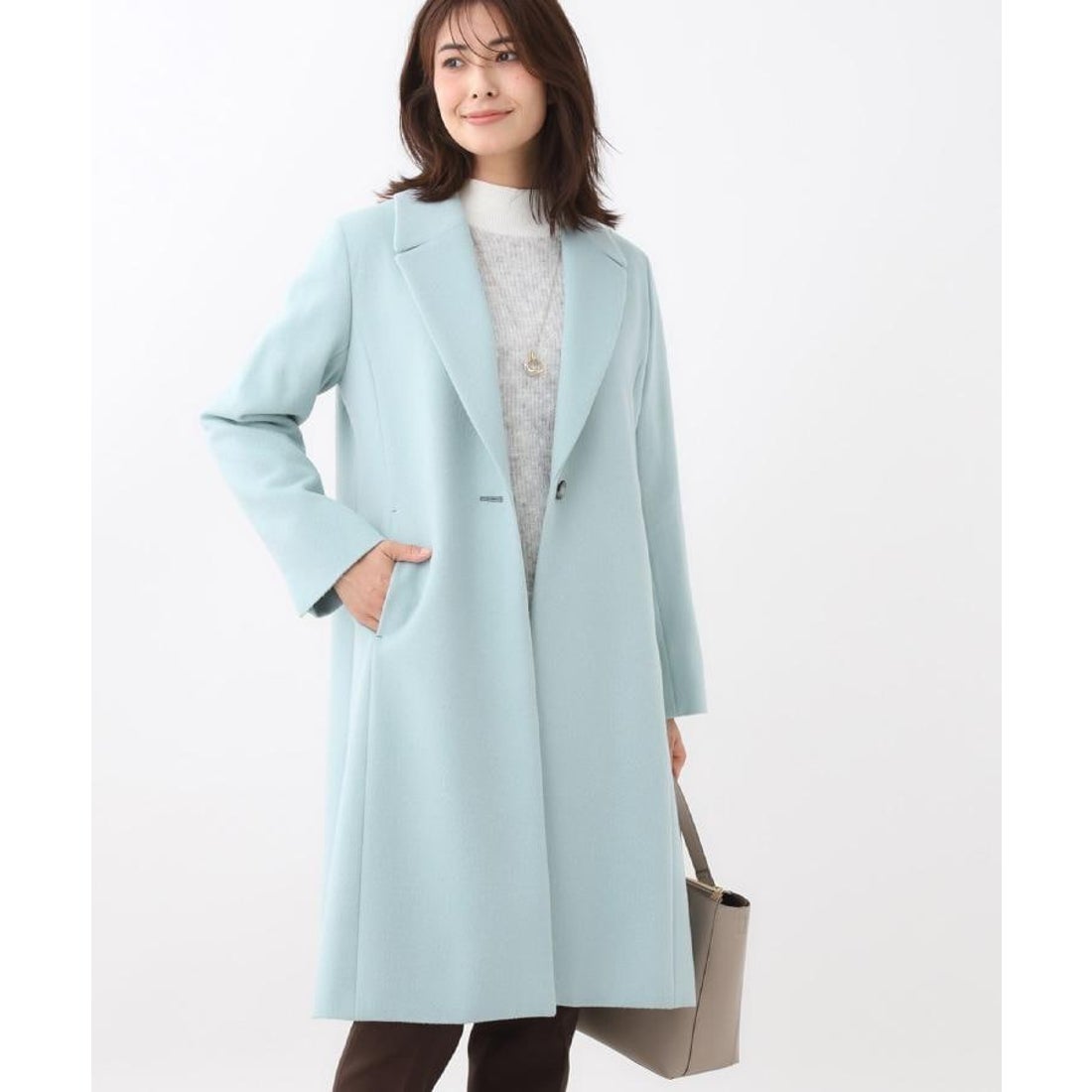 リフレクト Reflect 【定番人気】テーラードカラーロングウール混