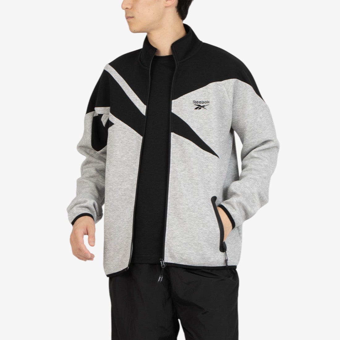 ビッグベクター ジャケット / CONTRAST PANEL FUNNELNECK JACKET