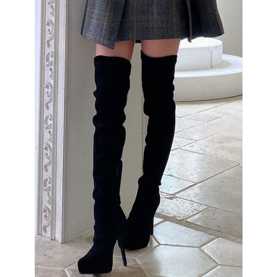 リゼクシー RESEXXY クラシックニーハイブーツ （ブラック） -靴