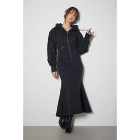 rienda ビジュースウェットマーメイドワンピース BLK -ファッション