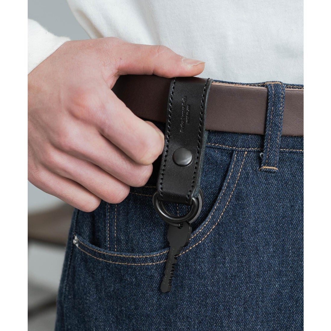 ロッキーモンロー Rocky Monroe キーホルダー ベルトループ 本革