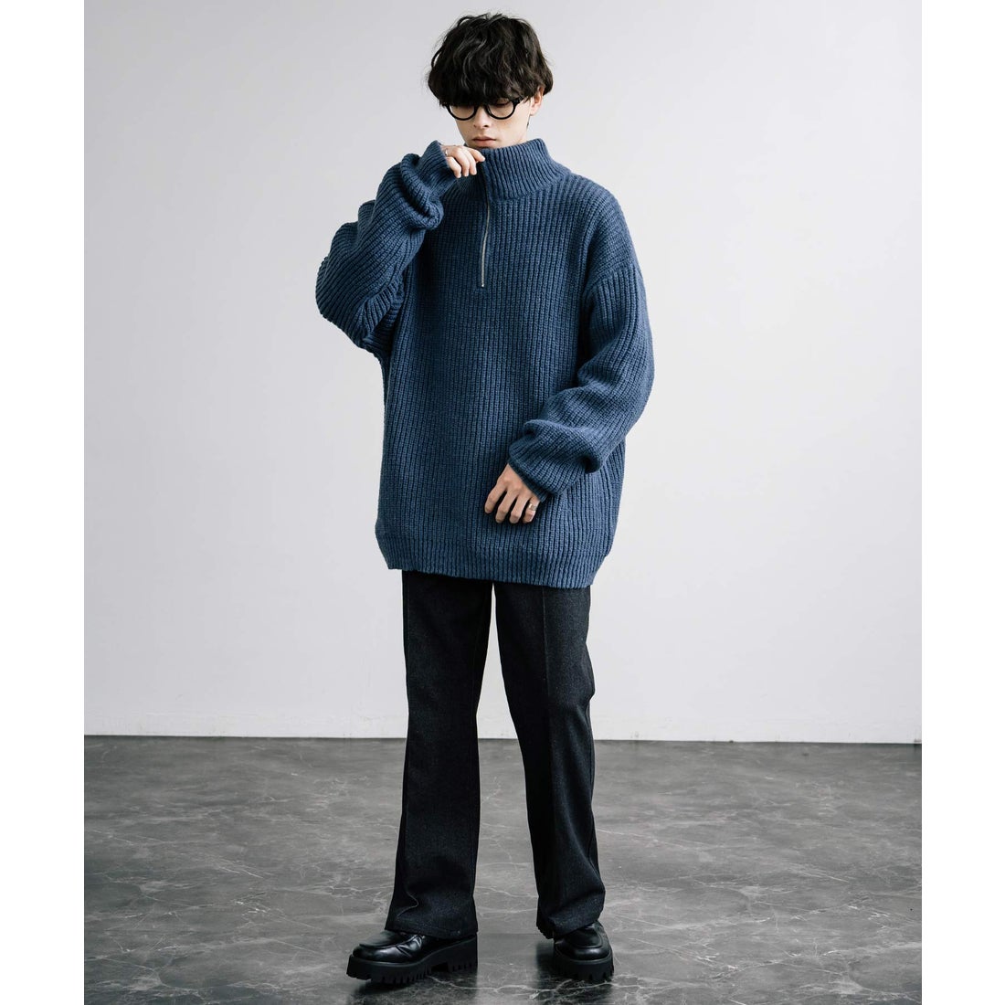 ロッキーモンロー Rocky Monroe ニット セーター 無地 メンズ