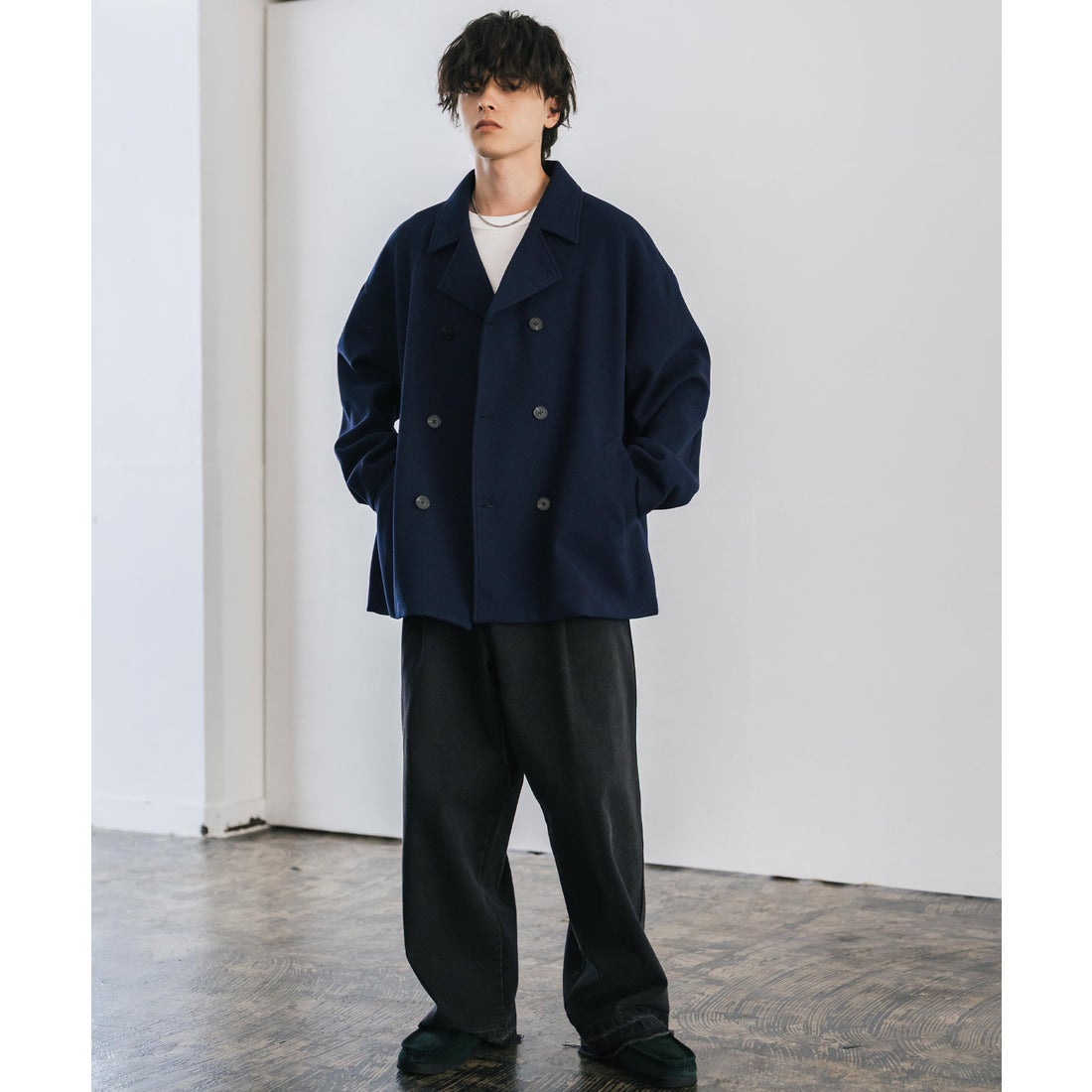 ロッキーモンロー Rocky Monroe Pコート ショート丈 ダブルブレスト