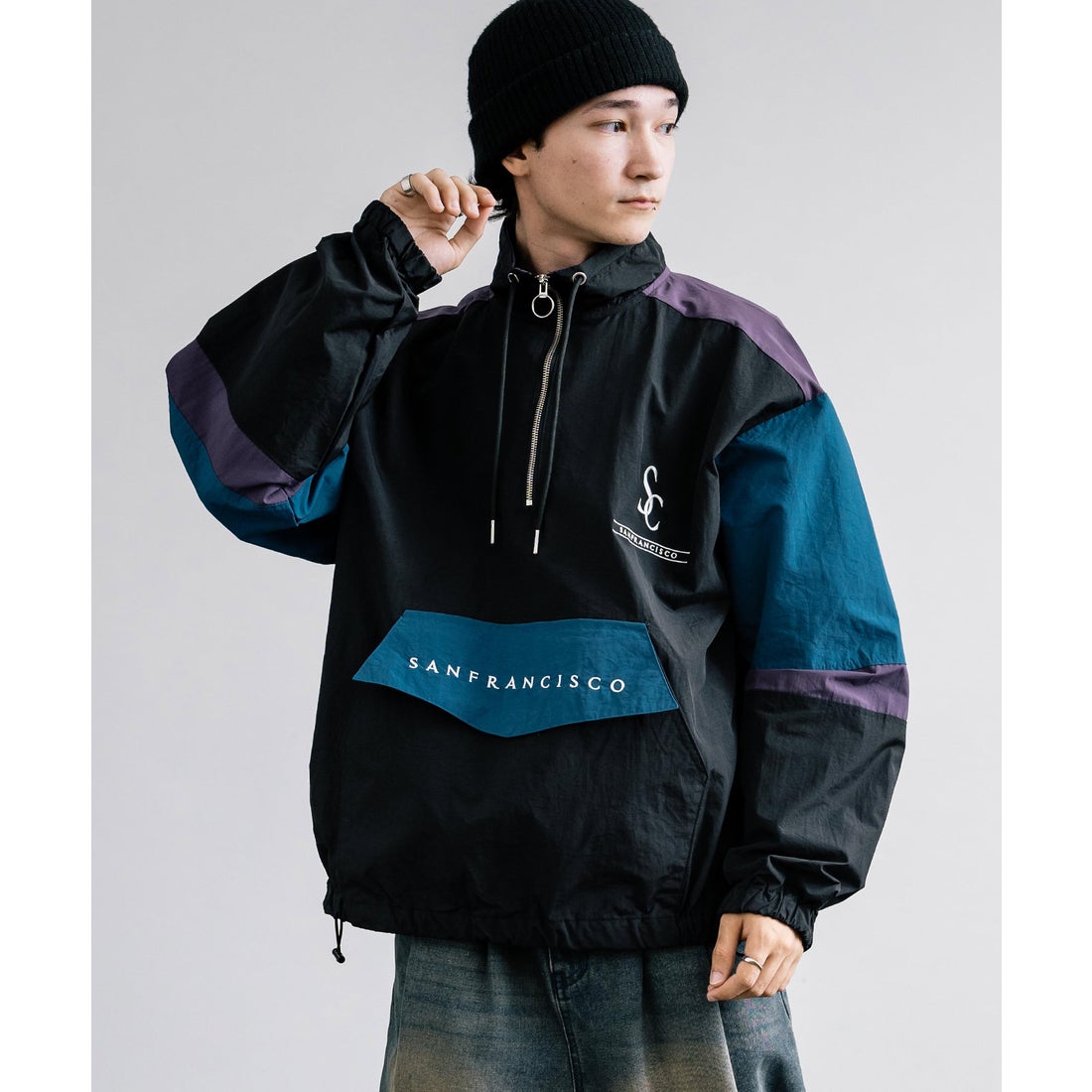 ロッキーモンロー Rocky Monroe ナイロンジャケット ハーフジップ