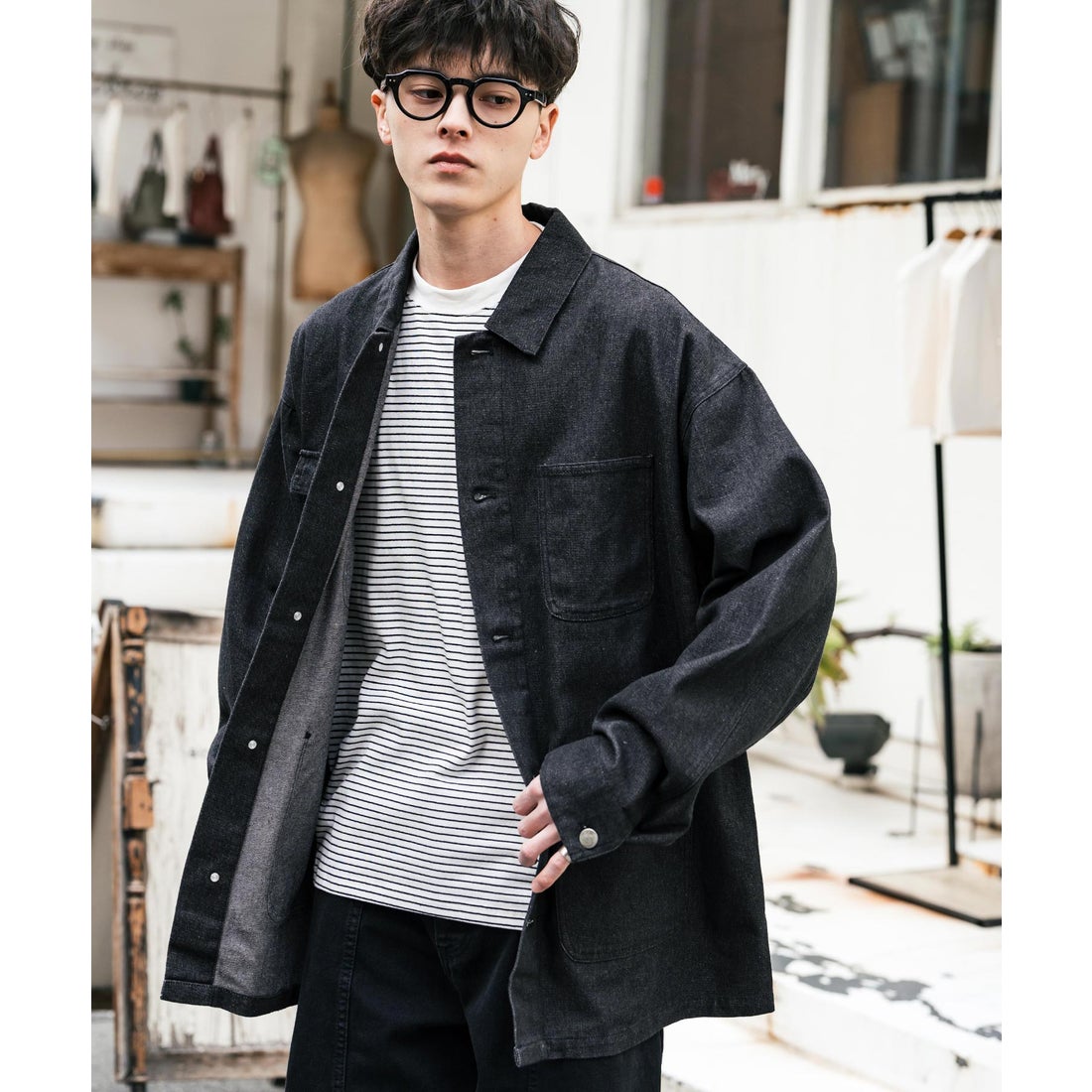 ロッキーモンロー Rocky Monroe カバーオール デニム ワークジャケット