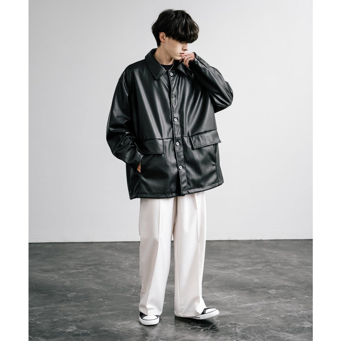 ロッキーモンロー Rocky Monroe カーコート ミドル丈 アウター メンズ