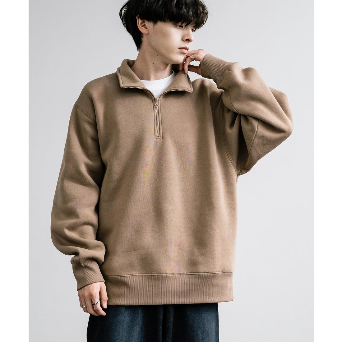 ロッキーモンロー Rocky Monroe トレーナー ハーフジップ 裏起毛