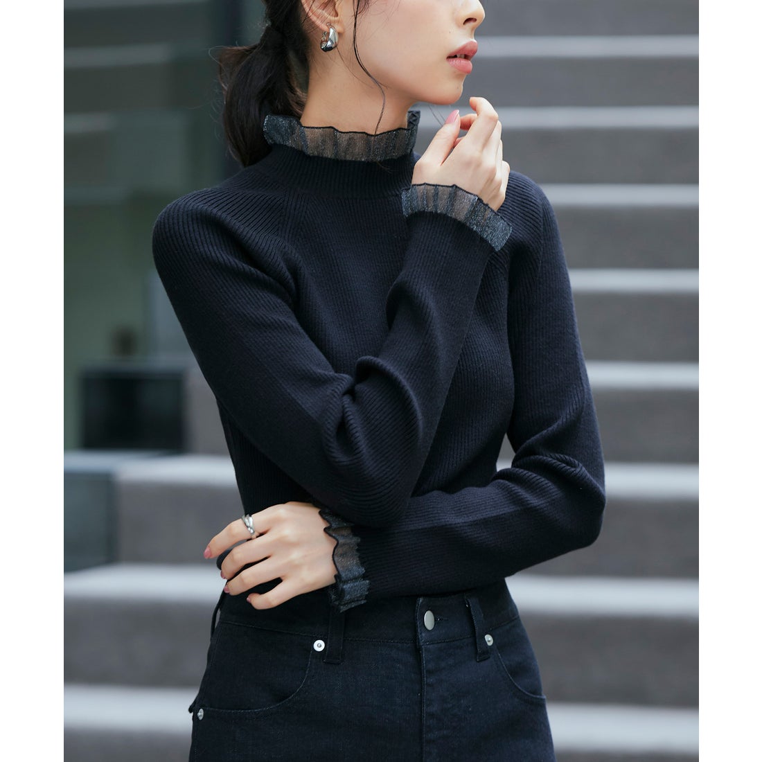 ルイルエブティック RUIRUE BOUTIQUE 洗える ｜ シアー フリル