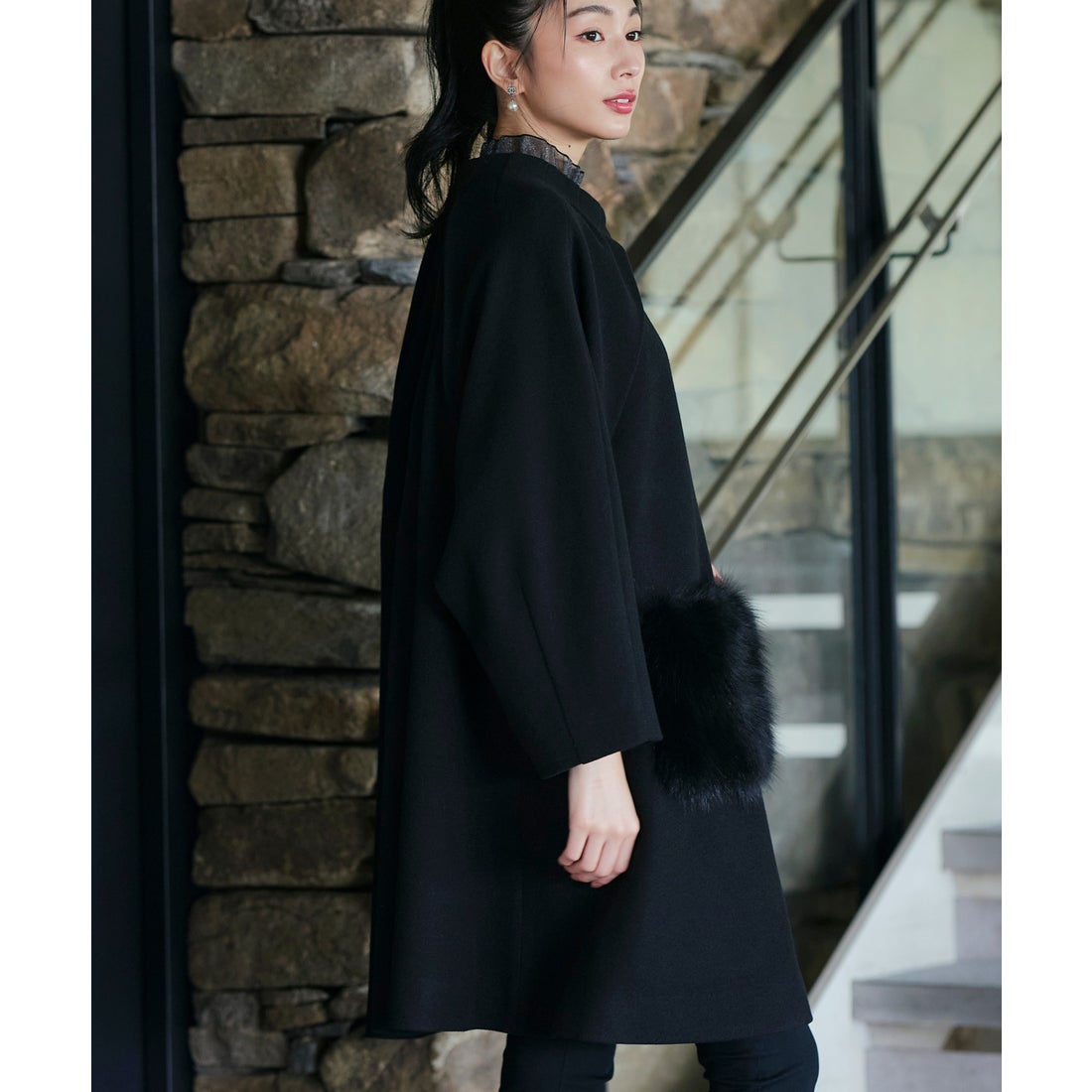 ルイルエブティック RUIRUE BOUTIQUE フォックスファー ポケット A